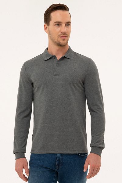 Pierre Cardin Ανδρικό φούτερ Anthracite Melange Slim Fit G021GL082.000.1100692