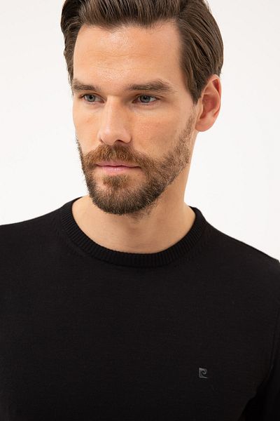Pierre Cardin Ανδρικό Μαύρο Slim Fit Ριγέ Καλοκαιρινό Μπλουζάκι G021SZ0TK.000.1171012