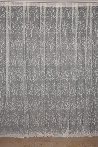 AKÇA TEKSTİL Granite Model Cream Color Single Wing Sewn Pleated Background Curtain 300*260 Cm