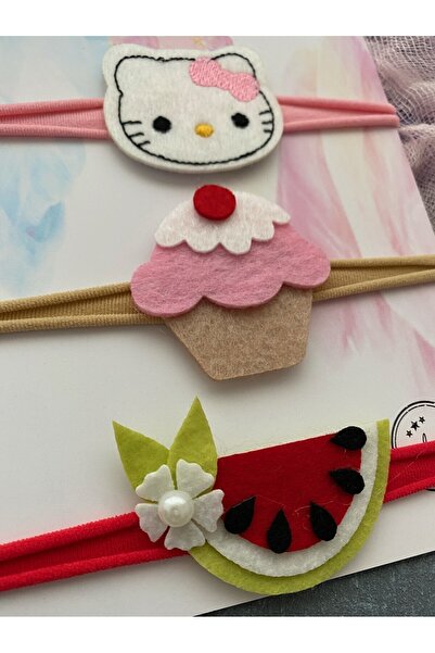 Miniko Butik 3-Piece Hello Kitty Cupcake Watermelon Hair Band
