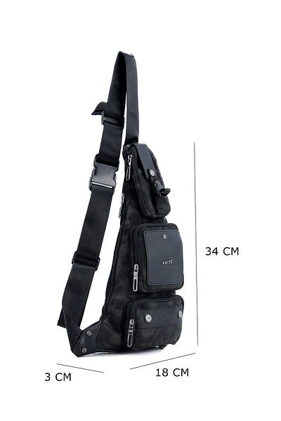 ÇÇS Geantă neagră unisex Ccs30700Bodybagblack