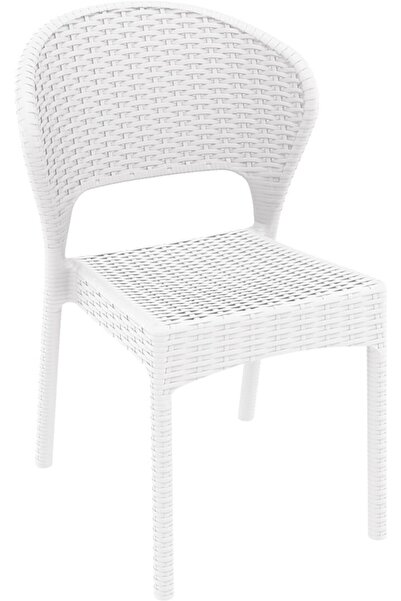 Siesta 818 Daytona Rattan Desenli Bahçe Koltuk Beyaz