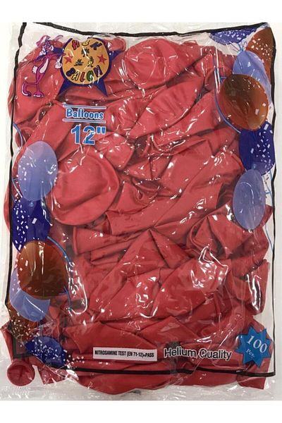 HBK Red Metallic Balloon 100 Pieces
