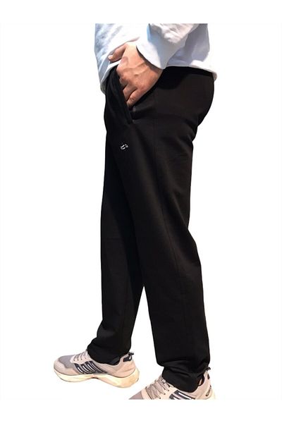JAGER FABEL Men's Battal Tracksuit Bottom Cotton Combed Straight Leg Black 1stQuality