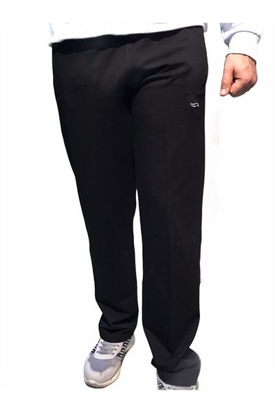 JAGER FABEL Men's Battal Tracksuit Bottom Cotton Combed Straight Leg Black 1stQuality