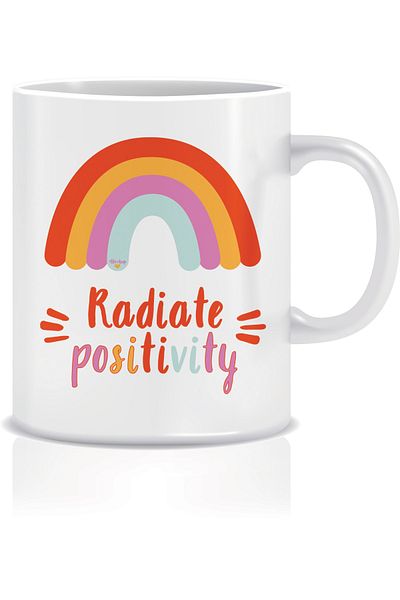 Officeküp كوب قهوة بورسلين من Radiate Positivity Duet