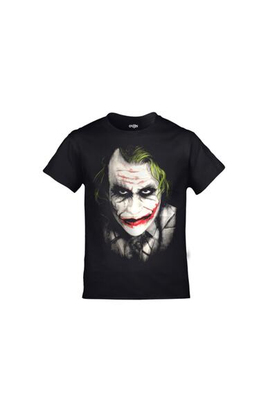Orijin Tekstil Детска черна тениска с класически щампа Joker
