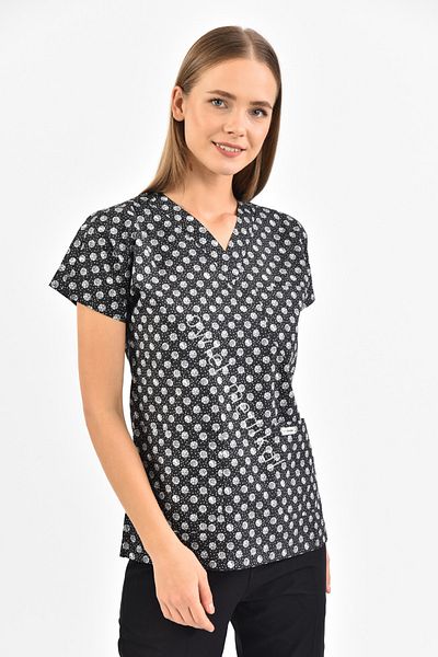 Owlet Medikal Top din jerseu chirurgical cu model stele