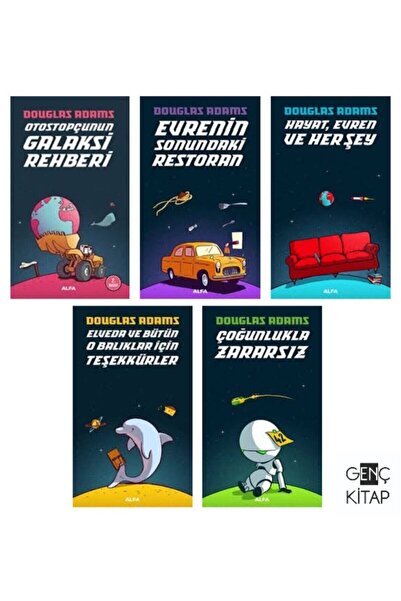 Alfa Yayınları Otostopçunun Galaksi Rehberi 5 Kitap Set Douglas Adams