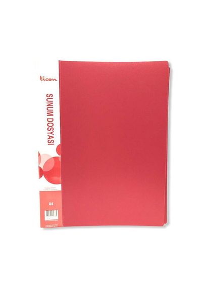 Ticon Presentation File A4 100 Pieces Red 10952