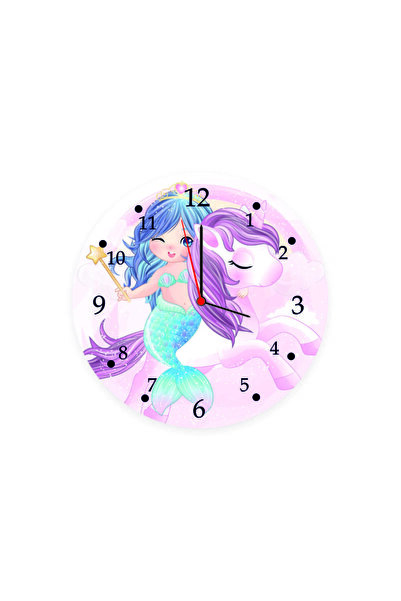 Kapbirhediye Deniz Kızı Resimli Duvar Saati