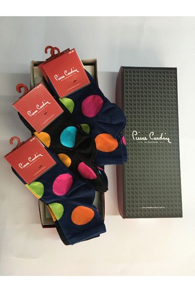 Pierre Cardin Women's Navy Blue Lotus Seamless Cotton Booties Socks Pack of 6