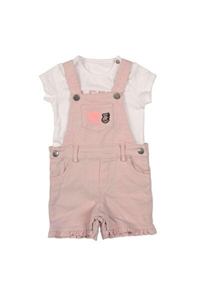 Bebepan Kız Çocuk Pembe Koala Salopet Takım