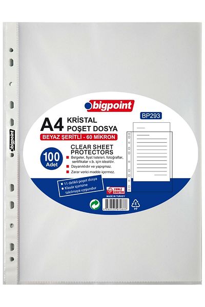 Bigpoint 100 Pack Bag File Crystal - 60 Micron