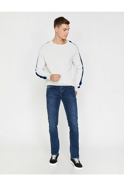 Koton Ανδρικό Blue Mark Jean Παντελόνι 0kam45047ld