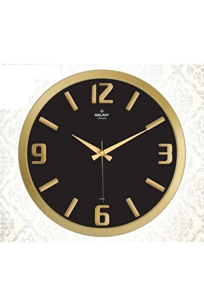Oyks Galaxy Premium Rakamlı Duvar Saati Gold Glx706a