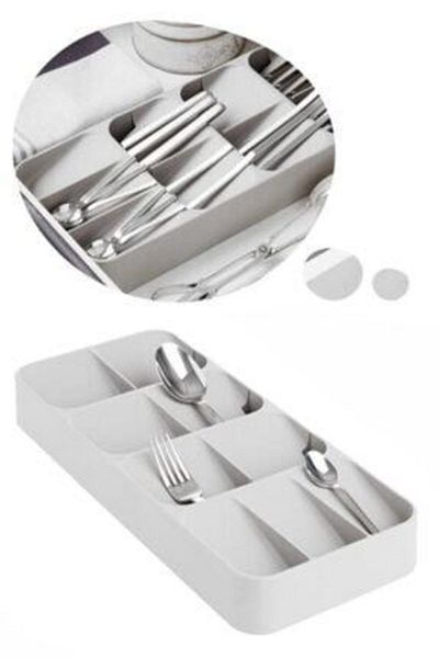 OMAK Decobella 9 Compartment Cutlery Organizer - Inside the Drawer