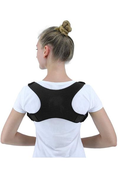 Ankaflex Unisex Μαύρη ζώνη κατά της καμπούρας Διορθωτικός κορσές όρθιας στάσης