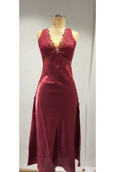 perin lingerie Set cămașă de noapte pentru femei Burgundy