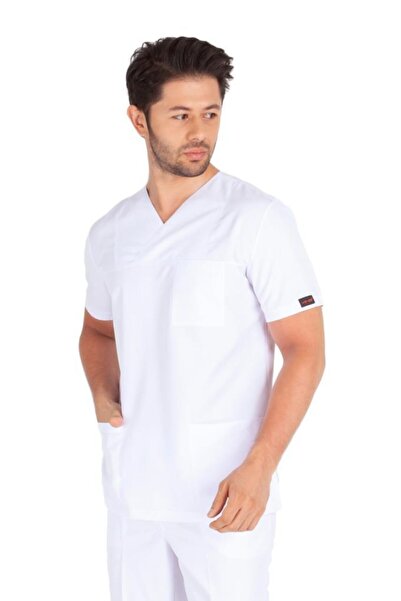 VEHBİ Чоловічий лікарський халат Scrubs з альпаки для лікарні, верхня частина...