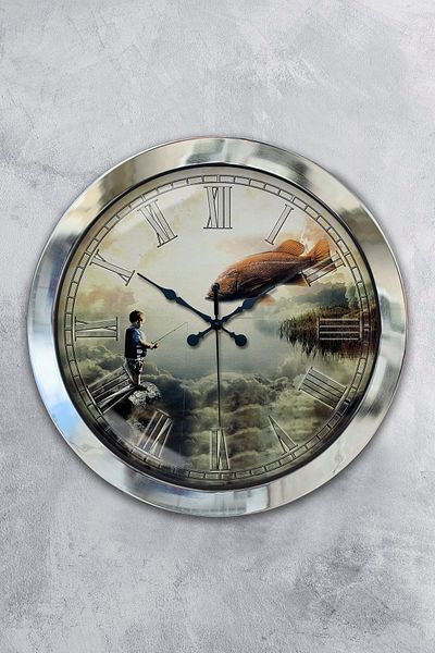 Kasva Concept 36 cm Chrome Metal Different Lives Wall Clock