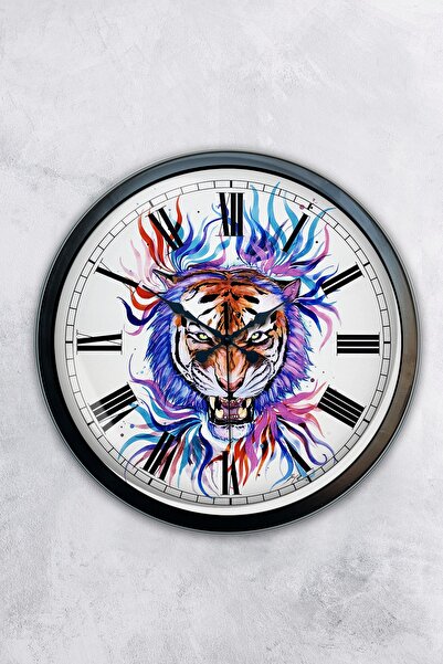 Platin Saat هدية ساعة حائط معدنية سوداء مقاس 40 سم