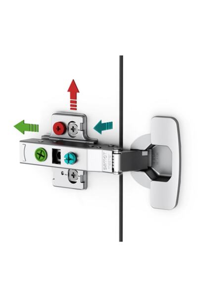 ARON (10 ADET) Samet Yavaşlatıcılı Master Frenli Düz Menteşe Taban & Montaj Vidaları