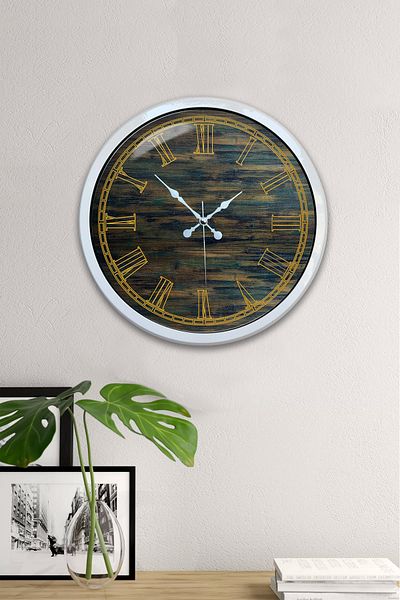 Kasva Concept Gift 40 cm White Metal Roman Wall Clock