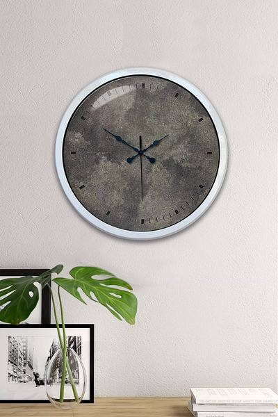 Kasva Concept Gift 40 cm White Metal Classy Wall Clock