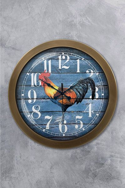 Kasva Concept Gift 36 cm Antique Metal Horos Wall Clock