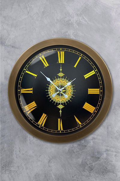 Kasva Concept Gift 36 cm Antique Metal Verse Wall Clock