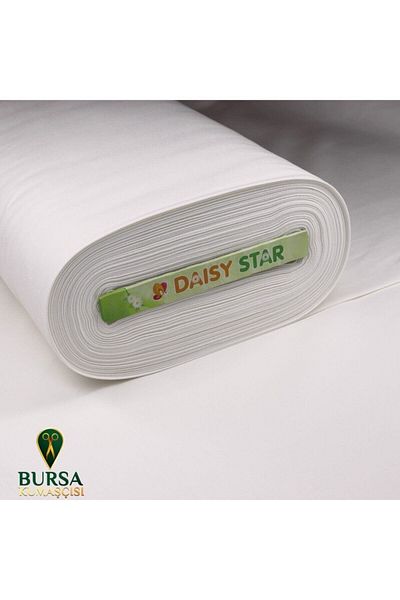 Bursa Kumaşçısı Λινό ύφασμα πάπιας Μονόχρωμα Λευκό