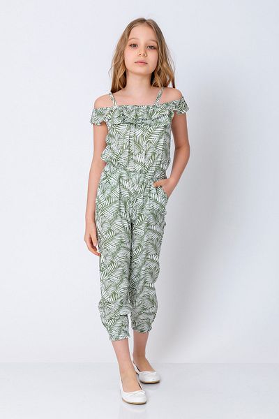 incity Girl's Green Overalls