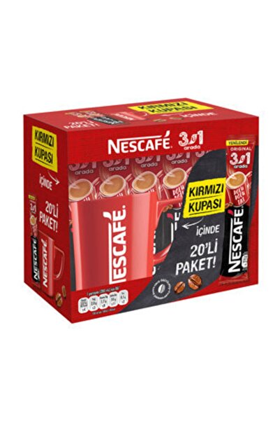 Nescafe 3'ü 1 Arada Fincan Promosyonlu Kahve 20'li