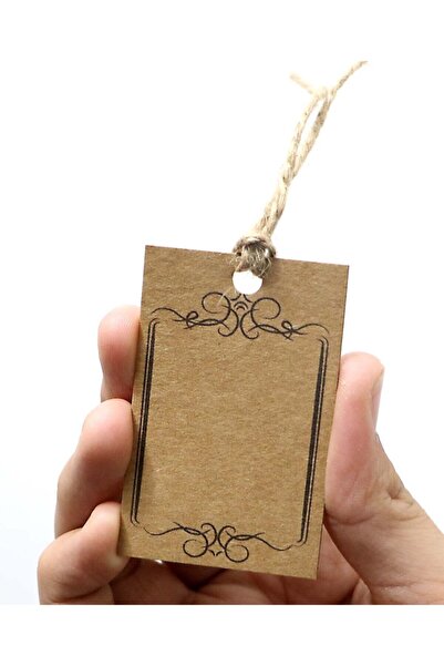 Vice Kraft Fiyat / Hediye Etiketi /jüt Ipli Baskılı 30 Adet Etiket(4.5 X 7 Cm)