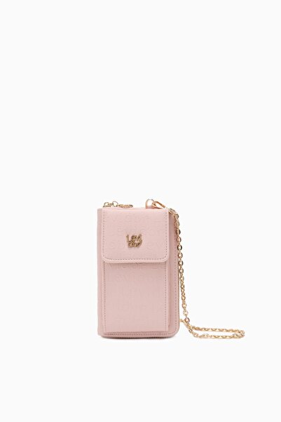 Levidor Monogram Printed Powder Wallet with Phone Compartment and Chain Strap - 0053c640