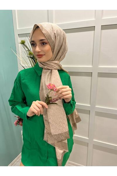 Hint İpek Ipekyolu Eşarp Fondöten Monogram Şal