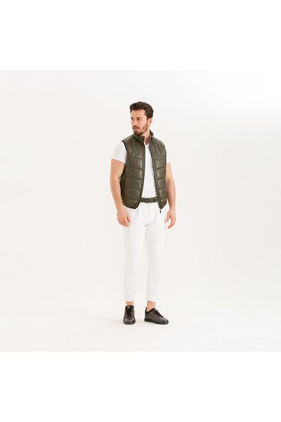 Tamer Tanca Men's Genuine Leather Vest Leather Coat 382 2160 Erk Leather Vest Sk22/23