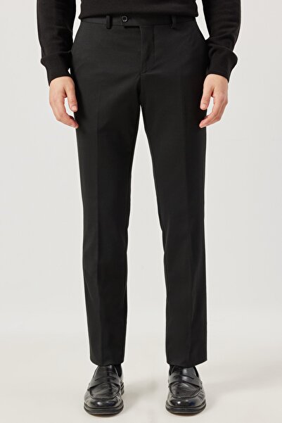 ALTINYILDIZ CLASSICS Erkek Siyah Slim Fit Dar Kesim Mono Yaka Siyah Takım Elbise