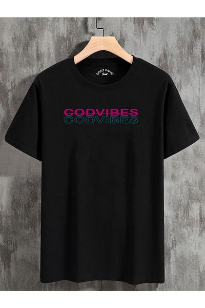 DEEPSENCE Unisex Oversize T-shirt Codvıbes Back Print Black