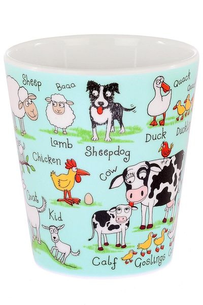 Tyrrell Katz Farmyard Melamine Drinking Cup - Fence Animals