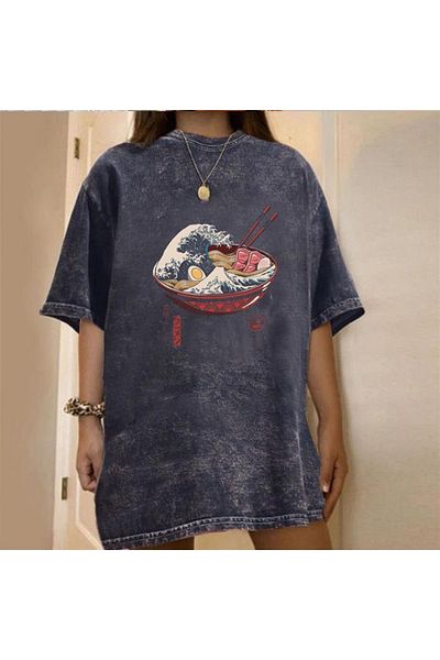 Touz Niiss Boutique Washed Eat Art Unisex Vintage тениска