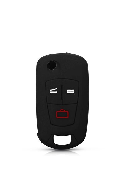 İKTUNING أوبل فيكترا أسترا كورسا زافيرا - حافظة مفتاح سيليكون سوداء من فاليو