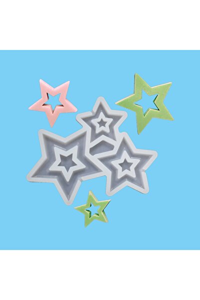 Getshop قالب سيليكون للكعك والشوكولاتة تريبل ستار لولي بوب Gt1500