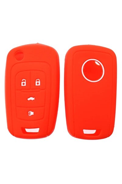 İKTUNING شيفروليه كروز أفيو ماليبو كابتيفا - حافظة مفاتيح سيليكون حمراء