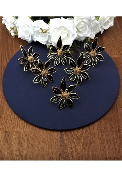 CAŞ DEKORASYON 6 Pieces Lily Napkin Rings