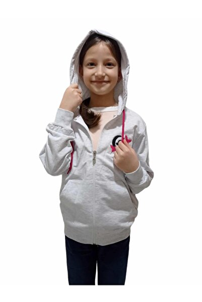 Fox Life Kids Hanorac din bumbac pieptănat cu glugă și fermoar