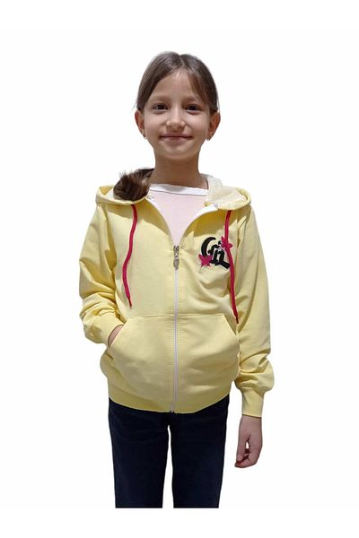 Fox Life Kids Hanorac din bumbac pieptănat cu glugă și fermoar