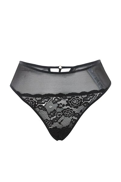 UMFANG Women's Black Laser Cut Thong Panties 3 Pack - Trendyol