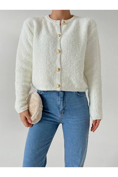 Yase Butik Γυναικεία ζακέτα με μοτίβο πετσετών